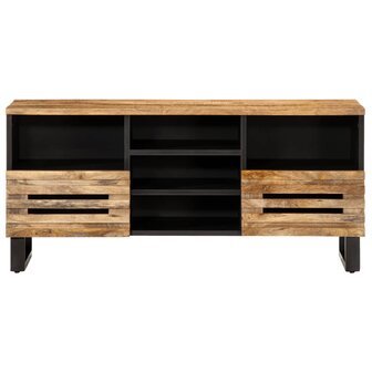 Tv-meubel 100x34x46 cm massief ruw mangohout 2