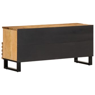 Tv-meubel 100x34x46 cm massief ruw mangohout 5