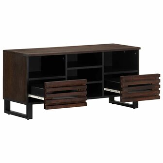 Tv-meubel 100x34x46 cm massief mangohout bruin 3