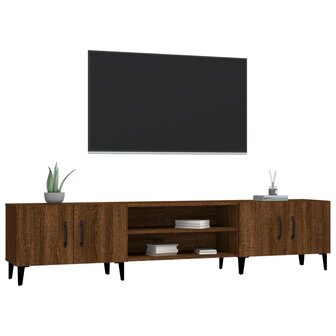 Tv-meubel 180x31,5x40 cm bewerkt hout bruin eikenkleur 4