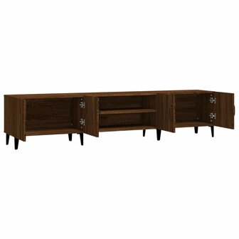 Tv-meubel 180x31,5x40 cm bewerkt hout bruin eikenkleur 7