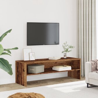 Tv-meubel 120x40x40 cm bewerkt hout oud houtkleurig 1