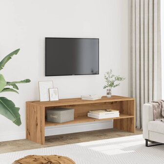 Tv-meubel 120x40x40 cm bewerkt hout artisanaal eikenkleurig 1