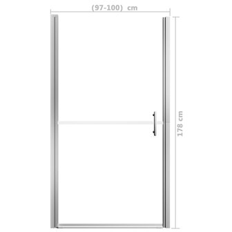 Douchedeur mat 100x178 cm gehard glas 5