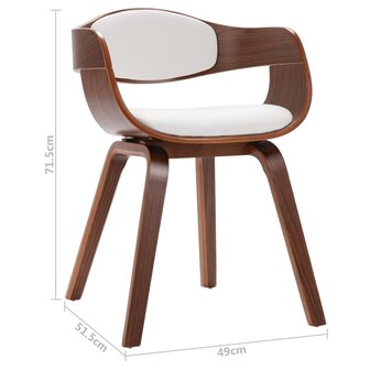 Eetkamerstoelen 4 st gebogen hout en kunstleer 9