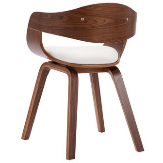 Eetkamerstoelen 6 st gebogen hout en kunstleer 6