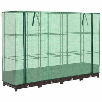 Plantenbak verhoogd met kashoes 160x40x123 cm rattanlook 2