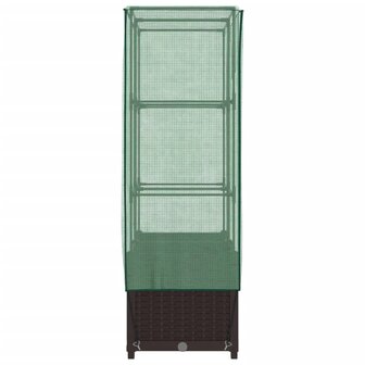 Plantenbak verhoogd met kashoes 80x40x138 cm rattanlook 5