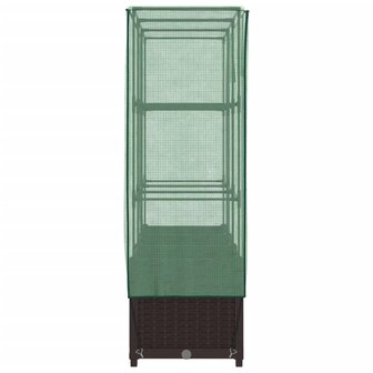 Plantenbak verhoogd met kashoes 120x40x138 cm rattanlook 5