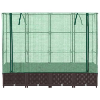 Plantenbak verhoogd met kashoes 160x40x138 cm rattanlook 4