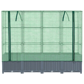 Plantenbak verhoogd met kashoes 160x40x138 cm rattanlook 4