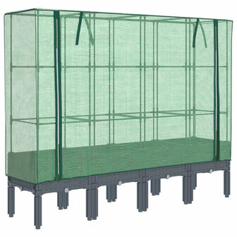 Plantenbak verhoogd met kashoes 160x40x140 cm rattanlook 2