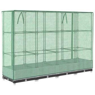 Plantenbak verhoogd met kashoes 160x40x123 cm rattanlook 6