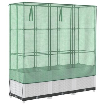 Plantenbak verhoogd met kashoes 120x40x138 cm rattanlook 6