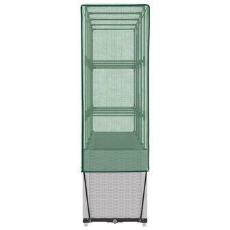 Plantenbak verhoogd met kashoes 160x40x153 cm rattanlook 5