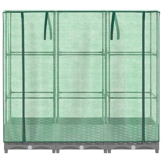 Plantenbak verhoogd met kashoes 120x40x123 cm rattanlook 4