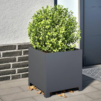 Plantenbak 40x40x40 cm staal antracietkleurig 1