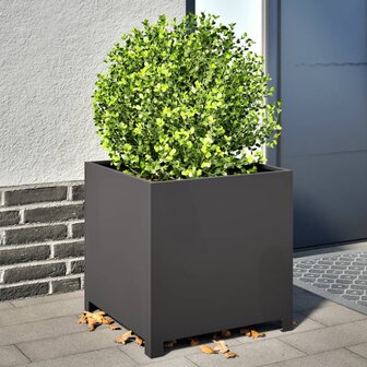 Plantenbak 50x50x50 cm staal zwart 1