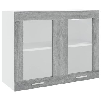 Hangkast 80x31x60 cm bewerkt hout grijs sonoma eikenkleurig 2