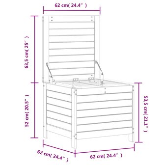 Tuinvoetenbank 62x63,5x53,5 cm massief douglashout 10