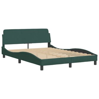 Bed met matras fluweel donkergroen 140x190 cm 4