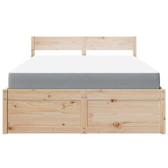 Bed met lades en matras massief grenenhout 120x190 cm 4