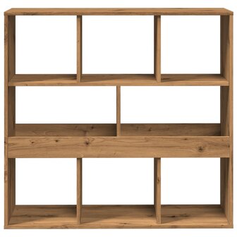 Kamerscherm 100x33x94,5 cm bewerkt hout artisanaal eikenkleur 4