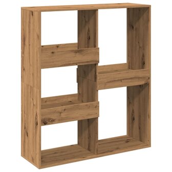 Kamerscherm 100x33x115 cm bewerkt hout artisanaal eikenkleur 2