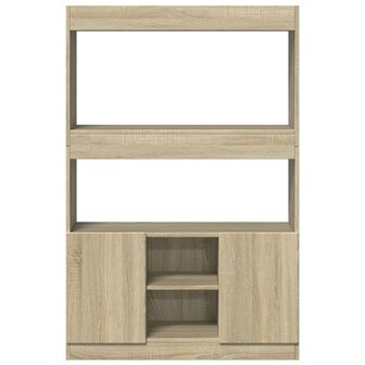 Hoge kast 92x33x140 cm bewerkt hout sonoma eikenkleurig 5