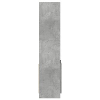 Hoge kast 92x33x140 cm bewerkt hout betongrijs 6