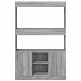 Hoge kast 92x33x140 cm bewerkt hout grijs sonoma eikenkleurig 7