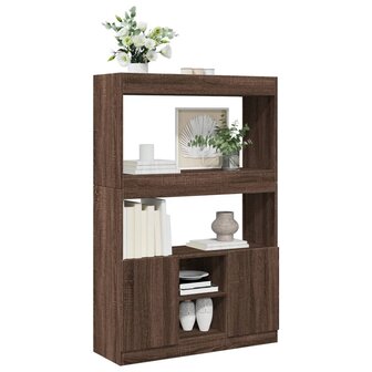 Hoge kast 92x33x140 cm bewerkt hout bruin eikenkleur 4