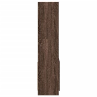 Hoge kast 92x33x140 cm bewerkt hout bruin eikenkleur 6