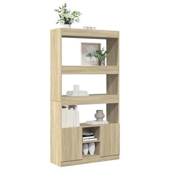 Hoge kast 92x33x180 cm bewerkt hout sonoma eikenkleurig 4