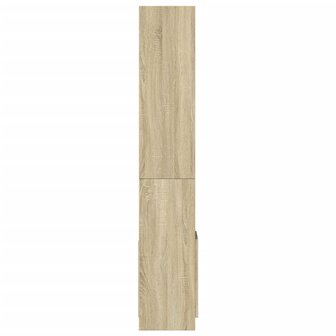 Hoge kast 92x33x180 cm bewerkt hout sonoma eikenkleurig 6