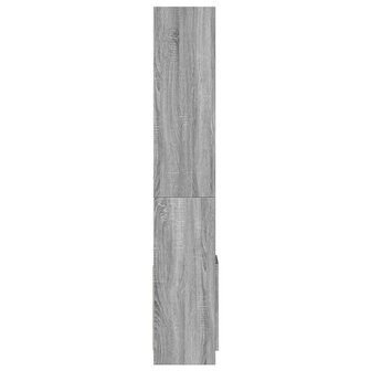 Hoge kast 92x33x180 cm bewerkt hout grijs sonoma eikenkleurig 6