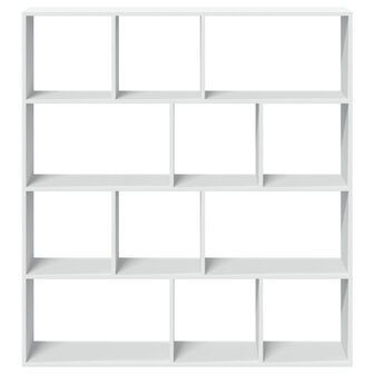 Boekenkast 132x29x141,5 cm bewerkt hout wit 5