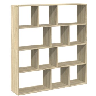 Boekenkast 132x29x141,5 cm bewerkt hout sonoma eikenkleurig 2