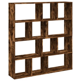 Boekenkast 132x29x141,5 cm bewerkt hout gerookt eikenkleurig 7