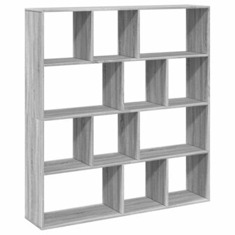 Boekenkast 132x29x141,5 cm bewerkt hout grijs sonoma eiken 2