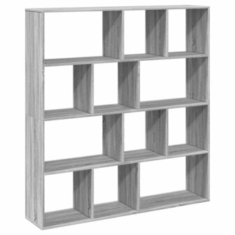 Boekenkast 132x29x141,5 cm bewerkt hout grijs sonoma eiken 7