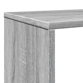 Boekenkast 132x29x141,5 cm bewerkt hout grijs sonoma eiken 9