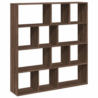 Boekenkast 132x29x141,5 cm bewerkt hout bruin eikenkleur 7