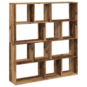 Boekenkast 132x29x141,5 cm bewerkt hout oud houtkleurig 2