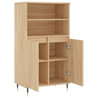 Hoge kast 60x36x110 cm bewerkt hout sonoma eikenkleurig 6