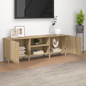 Tv-meubel 150x30x50 cm bewerkt hout sonoma eikenkleurig 3