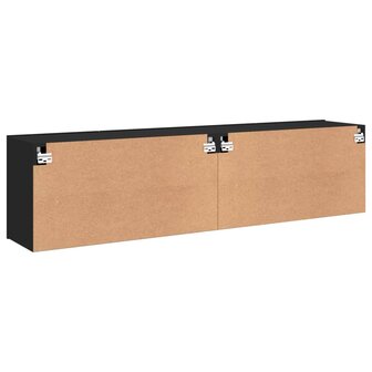 Tv-meubels 2 st wandgemonteerd 80x30x41 cm zwart 9