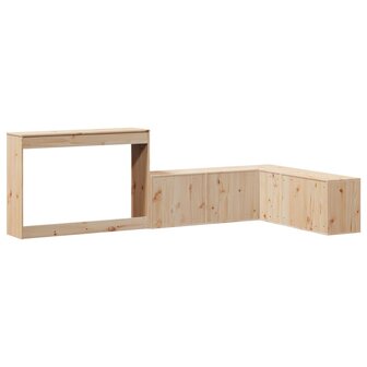 Nachtkastje met bureau 232x122x75 cm massief grenenhout 6