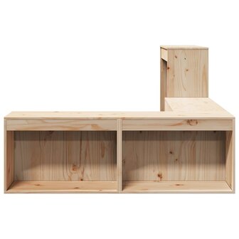 Nachtkastje met bureau 222x122x75 cm massief grenenhout 5