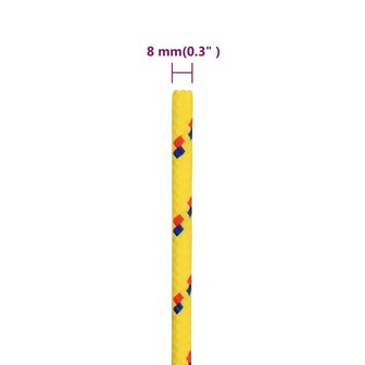 Boottouw 8 mm 25 m polypropyleen geel 6